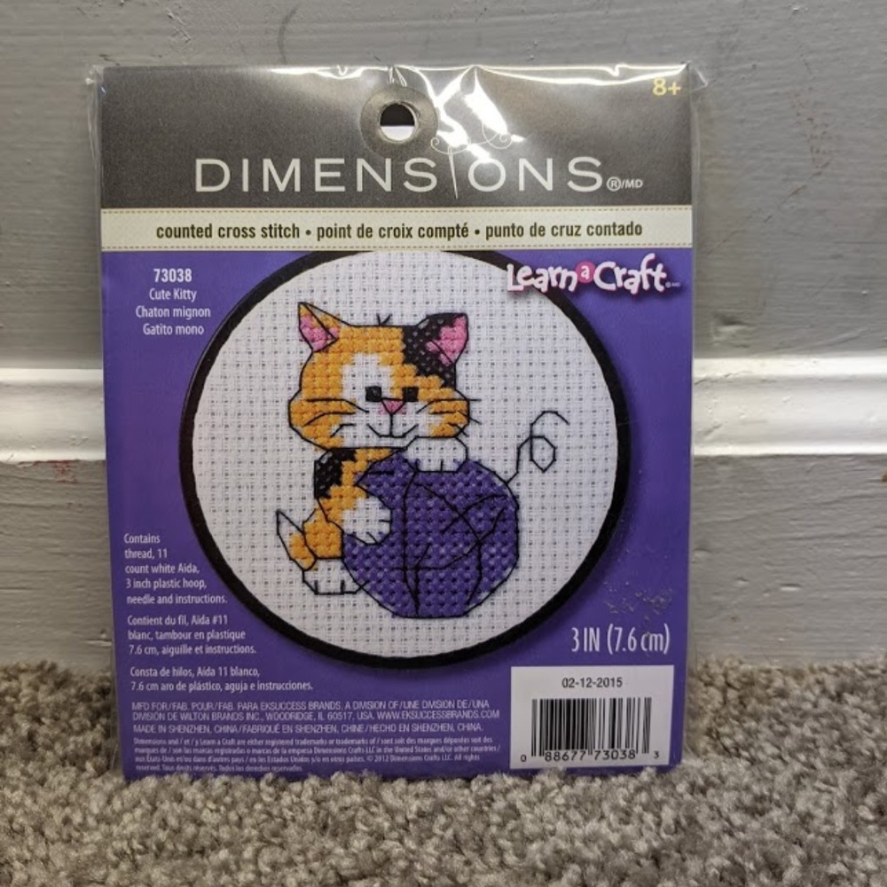 Dimensions Learn a Craft Counted Cross Stitch~Cute